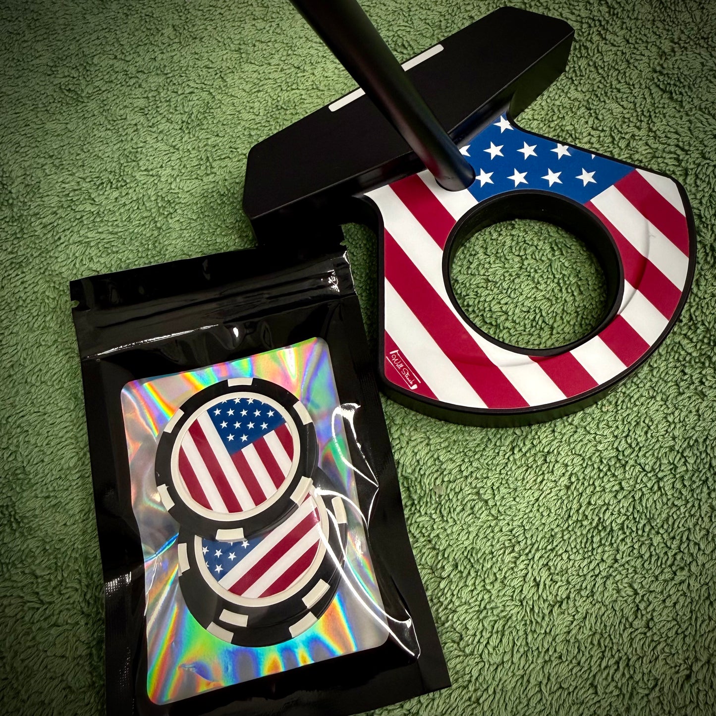 🇺🇸 America DF3 Custom Sticker + 3 Matching Poker Chips for LAB DF3 Golf Putter