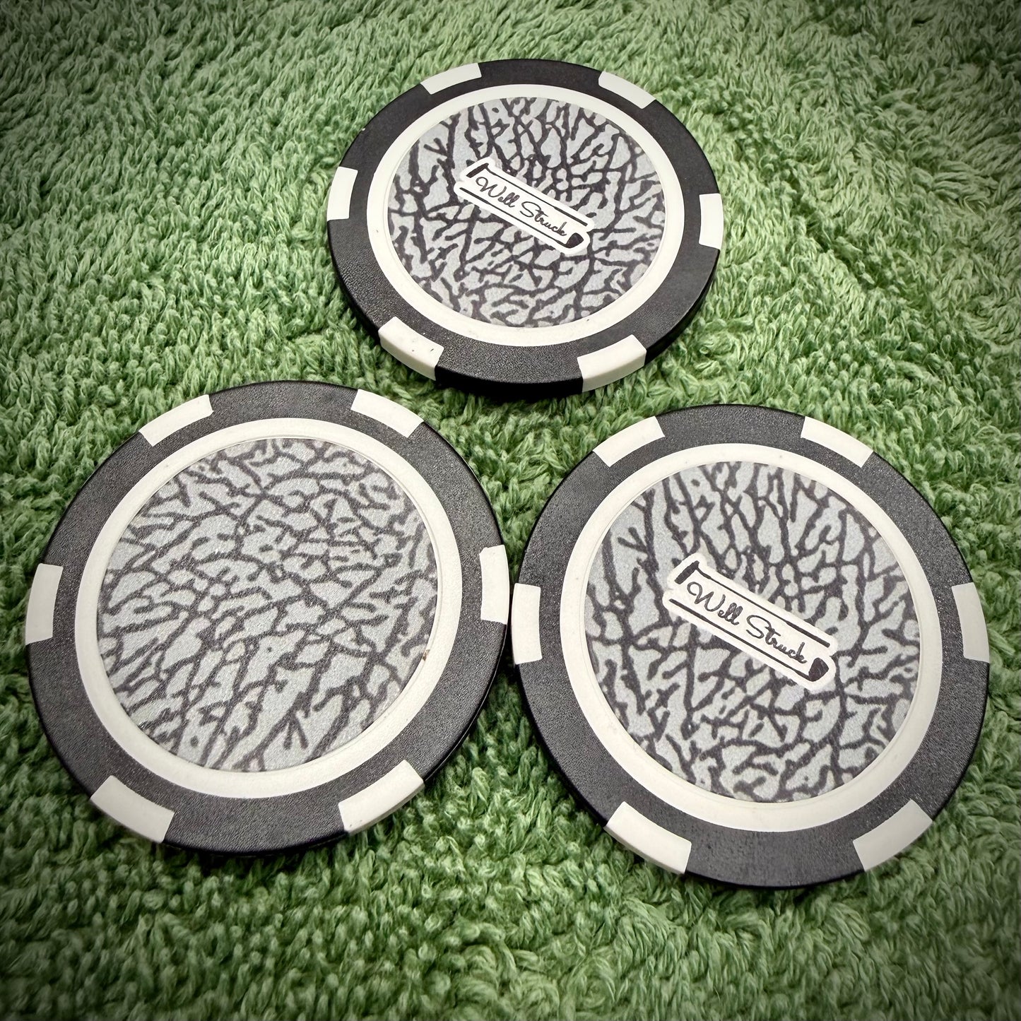 🐘 Elephant Print DF3 Custom Sticker + 3 Matching Poker Chips for LAB DF3 Golf Putter