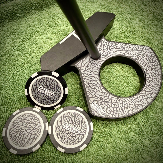 🐘 Elephant Print DF3 Custom Sticker + 3 Matching Poker Chips for LAB DF3 Golf Putter