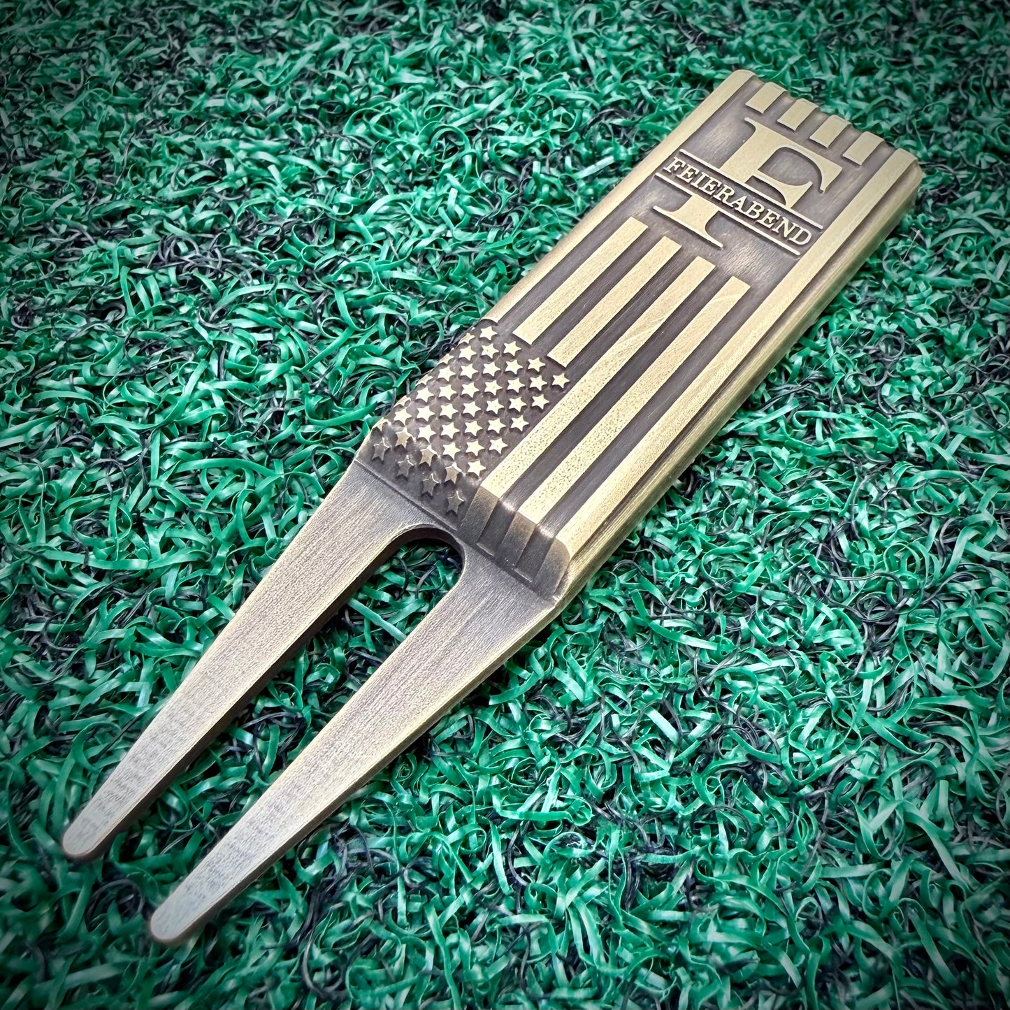 🇺🇸 America Custom Copper Golf Divot Tool, Personalized Laser Engraved Gift