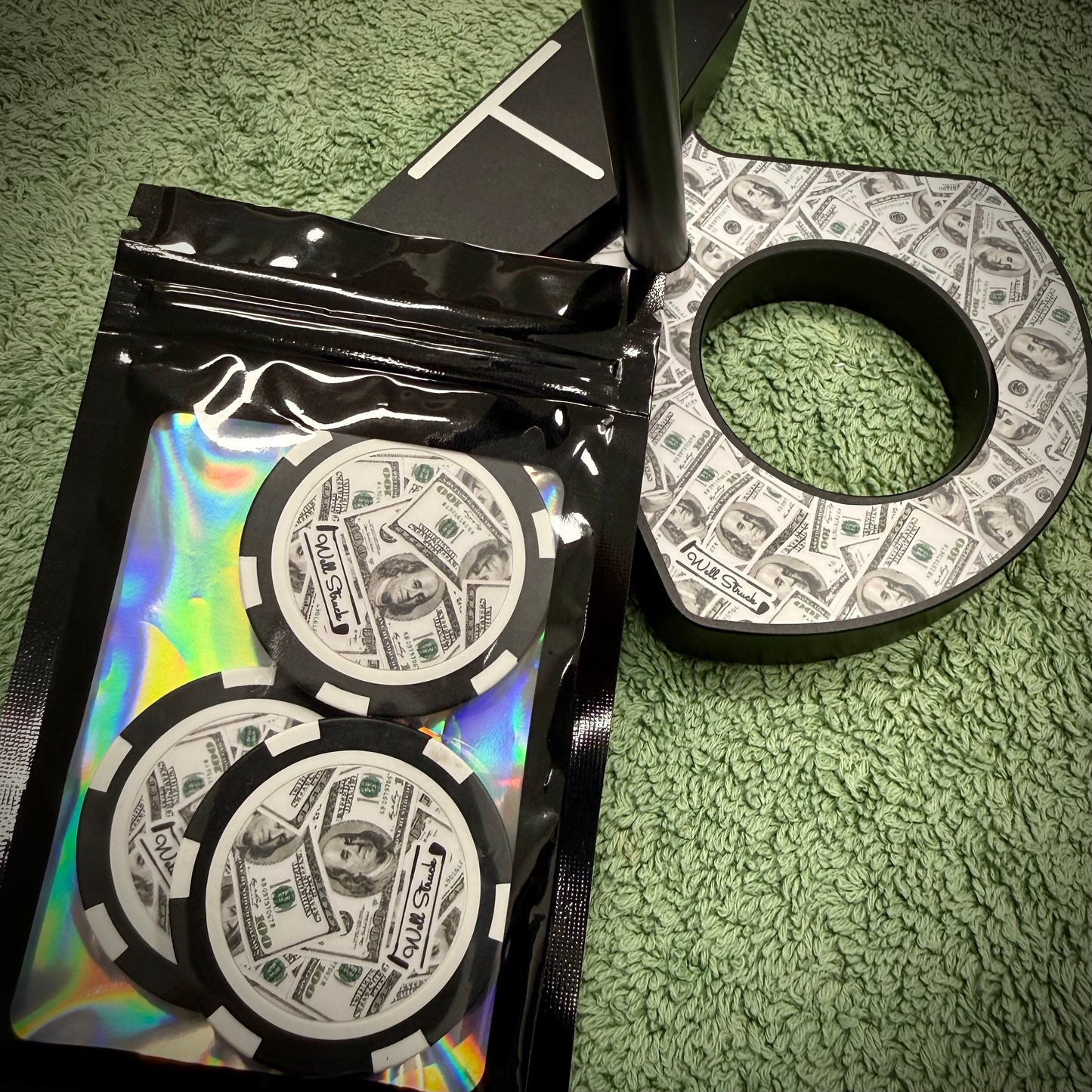 💰Get Money DF3 Custom Sticker + 3 Matching Poker Chips for LAB DF3 Golf Putter