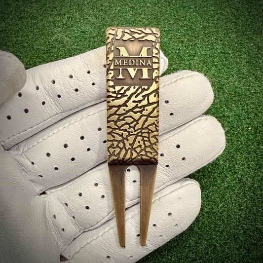 🐘 Elephant Print Custom Copper Golf Divot Tool, Personalized Laser Engraved Gift