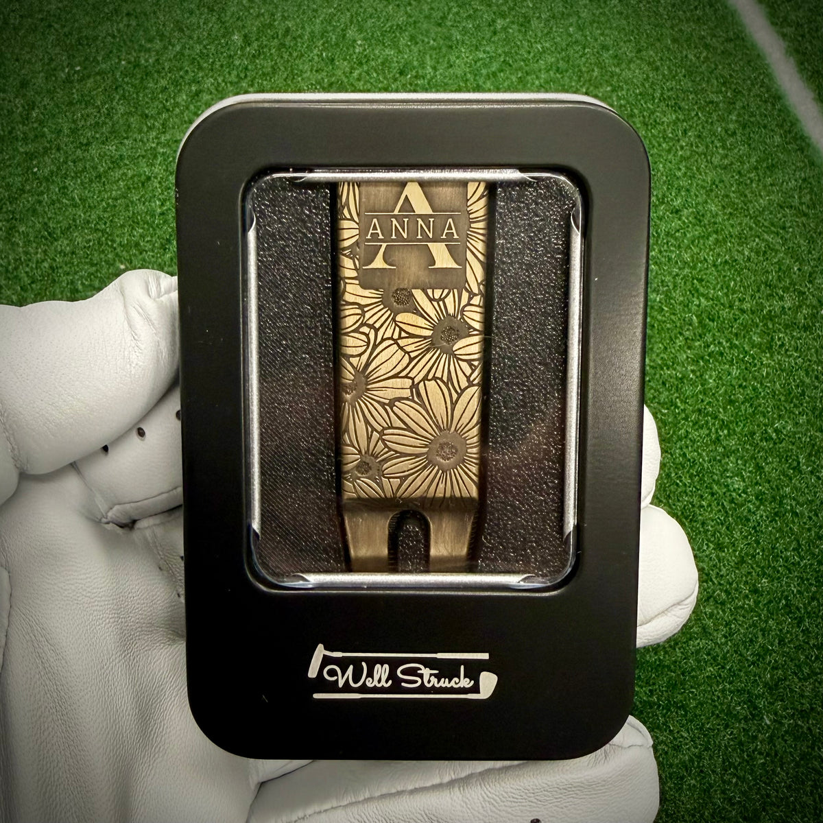 Daisy Design Custom Copper Golf Divot Tool, Personalized Laser Engraved Gift