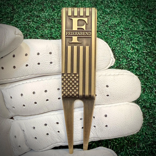 🇺🇸 America Custom Copper Golf Divot Tool, Personalized Laser Engraved Gift