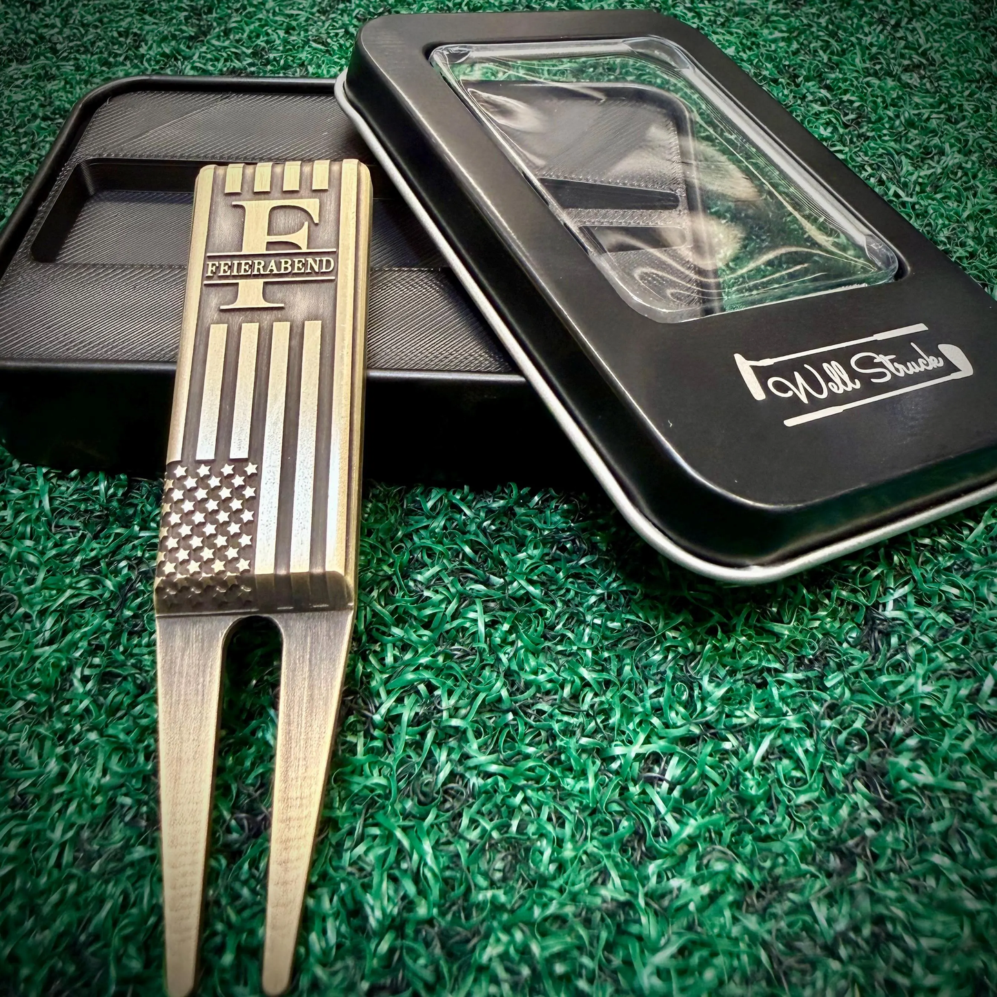 🇺🇸 America Custom Copper Golf Divot Tool, Personalized Laser Engraved Gift